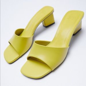 zara yellow sandals